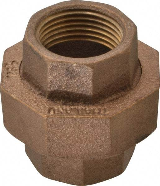 Merit Brass - Class 125, 1" Internal Pipe, Brass Union - FBSPT x FBSPT - Eagle Tool & Supply