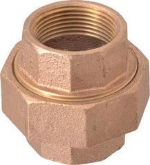 Merit Brass - Class 125, 1-1/4" Internal Pipe, Brass Union - FBSPT x FBSPT - Eagle Tool & Supply
