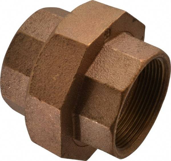 Merit Brass - Class 125, 2" Internal Pipe, Brass Union - FBSPT x FBSPT - Eagle Tool & Supply
