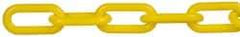 PRO-SAFE - 100' Long x 1-1/2" Wide Plastic Chain - Yellow - Eagle Tool & Supply