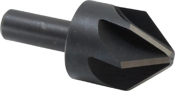 Keo - 1-1/4" Head Diam, 1/2" Shank Diam, 6 Flute 82° High Speed Steel Countersink - Eagle Tool & Supply