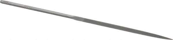 Nicholson - 5-1/2" Needle Precision Swiss Pattern Three Square File - Round Handle - Eagle Tool & Supply