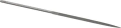 Nicholson - 5-1/2" Needle Precision Swiss Pattern Three Square File - Round Handle - Eagle Tool & Supply