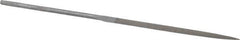 Nicholson - 5-1/2" Needle Precision Swiss Pattern Three Square File - Round Handle - Eagle Tool & Supply