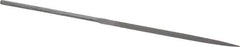 Nicholson - 6-1/4" Needle Precision Swiss Pattern Three Square File - Round Handle - Eagle Tool & Supply