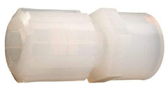 Parker - 1/4" Tube OD, PFA PTFE Plastic Compression Tube Female Straight Adapter - 1/2 NPT Pipe, 300°F Max, Plastic Grip - Eagle Tool & Supply