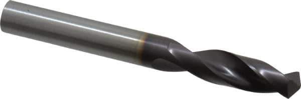 Guhring - 23/64" 130° Parabolic Flute Powdered Metal Screw Machine Drill Bit - FIREX Finish, Right Hand Cut, 1.575" Flute Length, 3.307" OAL, Cone Relief Point, Straight Shank - Eagle Tool & Supply