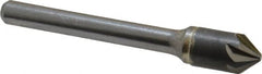 Made in USA - 3/8" Head Diam, 1/4" Shank Diam, 6 Flute 82° Solid Carbide Countersink - Eagle Tool & Supply