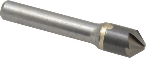 Made in USA - 1/2" Head Diam, 3/8" Shank Diam, 6 Flute 90° Solid Carbide Countersink - Eagle Tool & Supply