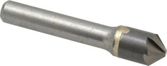 Made in USA - 1/2" Head Diam, 3/8" Shank Diam, 6 Flute 90° Solid Carbide Countersink - Eagle Tool & Supply