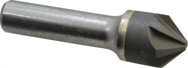 Made in USA - 3/4" Head Diam, 1/2" Shank Diam, 6 Flute 90° Solid Carbide Countersink - Eagle Tool & Supply