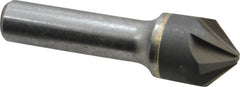 Made in USA - 3/4" Head Diam, 1/2" Shank Diam, 6 Flute 90° Solid Carbide Countersink - Eagle Tool & Supply