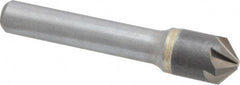 Made in USA - 1/2" Head Diam, 3/8" Shank Diam, 6 Flute 100° Solid Carbide Countersink - Eagle Tool & Supply
