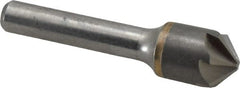 Made in USA - 5/8" Head Diam, 3/8" Shank Diam, 6 Flute 100° Solid Carbide Countersink - Eagle Tool & Supply