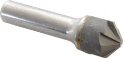 Made in USA - 3/4" Head Diam, 1/2" Shank Diam, 6 Flute 100° Solid Carbide Countersink - Eagle Tool & Supply