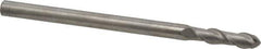 Accupro - 3/8" Diam, 1-1/2" LOC, 2 Flute Solid Carbide Ball End Mill - Uncoated, Single End, 6" OAL, 3/8" Shank Diam, Spiral Flute - Eagle Tool & Supply