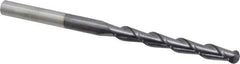 Accupro - 3/8" Diam, 3" LOC, 2 Flute Solid Carbide Ball End Mill - AlTiN Finish, Single End, 6" OAL, 3/8" Shank Diam, Spiral Flute - Eagle Tool & Supply