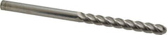 Accupro - 3/8" Diam, 3" LOC, 4 Flute Solid Carbide Ball End Mill - Uncoated, Single End, 6" OAL, 3/8" Shank Diam, Spiral Flute - Eagle Tool & Supply