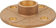 NIBCO - 1-1/4" Pipe, 4-5/8" OD, Cast Copper Companion Pipe Flange - 125 psi, C End Connection, 3-1/2" Across Bolt Hole Centers - Eagle Tool & Supply
