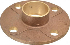 NIBCO - 2" Pipe, 6" OD, Cast Copper Companion Pipe Flange - 125 psi, C End Connection, 4-3/4" Across Bolt Hole Centers - Eagle Tool & Supply