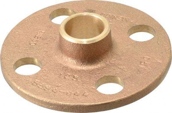 NIBCO - 3/4" Pipe, 3-7/8" OD, Cast Copper Companion Pipe Flange - 125 psi, C End Connection, 2-3/4" Across Bolt Hole Centers - Eagle Tool & Supply