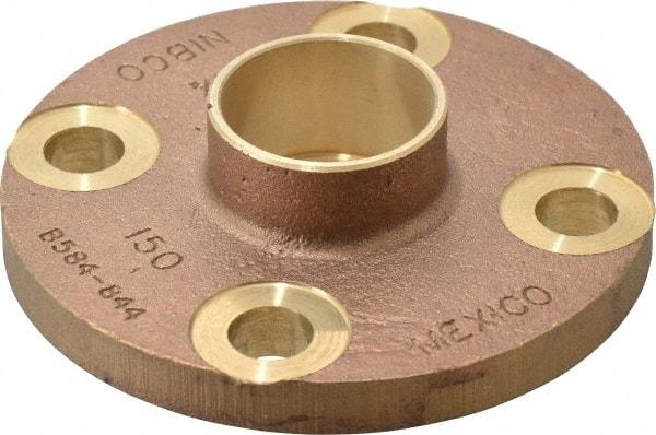 NIBCO - 1-1/2" Pipe, 5" OD, Cast Copper Companion Pipe Flange - 150 psi, C End Connection, 3-7/8" Across Bolt Hole Centers - Eagle Tool & Supply