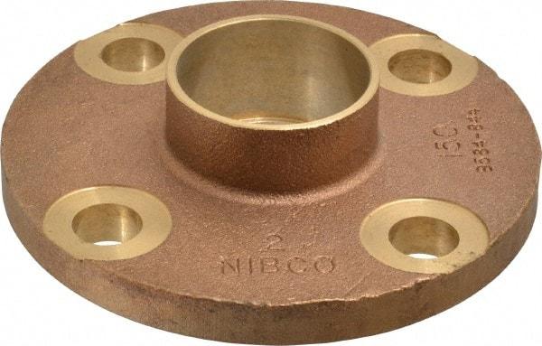 NIBCO - 2" Pipe, 6" OD, Cast Copper Companion Pipe Flange - 150 psi, C End Connection, 4-3/4" Across Bolt Hole Centers - Eagle Tool & Supply