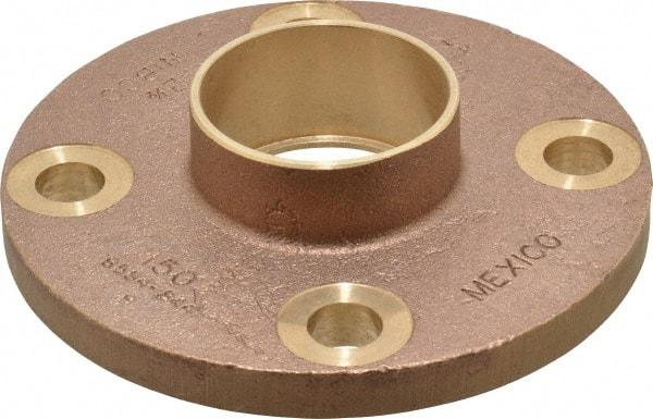 NIBCO - 2-1/2" Pipe, 7" OD, Cast Copper Companion Pipe Flange - 150 psi, C End Connection, 5-1/2" Across Bolt Hole Centers - Eagle Tool & Supply