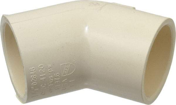 NIBCO - 1-1/4" CPVC Plastic Pipe 45° Elbow - Slip x Slip End Connections - Eagle Tool & Supply