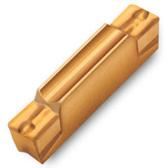 Grooving Insert: TDITT TT5100, Solid Carbide TiN, TiCN, Al2O3 & TiN Finish, Neutral, 0.197″ Cutting Width, Series TDIT-.00E