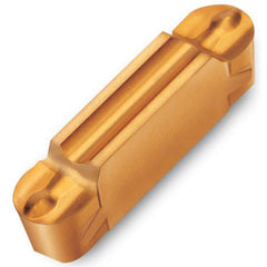 Grooving Insert: TDITT TT5100, Solid Carbide TiN, TiCN, Al2O3 & TiN Finish, Neutral, 0.197″ Cutting Width, Series TDIT-E (Full Radius)