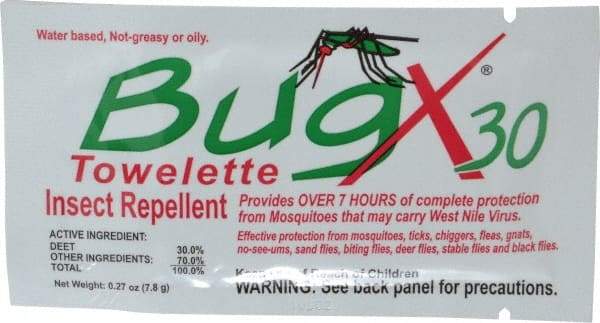 North - 50 Count 30% DEET Towelette - For Biting Flies, Black Flies, Chiggers, Deer Flies, Gnats, Midges, Mosquitoes, No-See-Ums, Stable Flies, Fleas - Eagle Tool & Supply