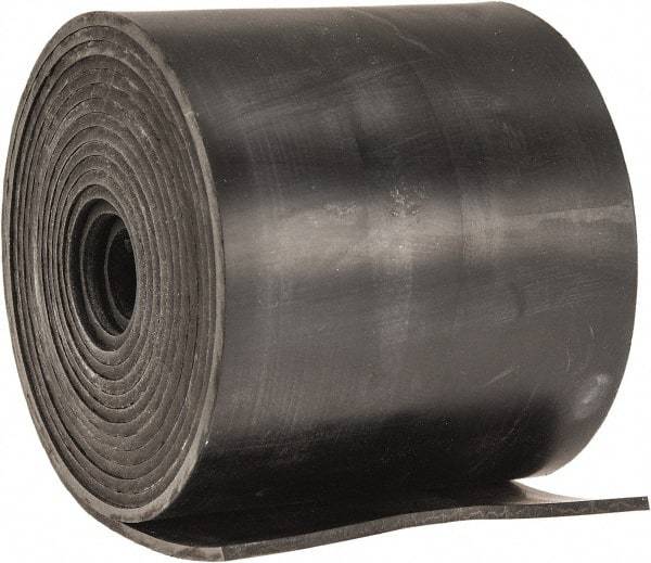 Made in USA - 1/16" Thick x 2" Wide x 60" Long, Plain Backed Neoprene Rubber Strip - Stock Length, 60 Shore A Durometer, 2,500 psi Tensile Strength, -40 to 225°F, Black - Eagle Tool & Supply