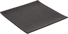 Made in USA - 12" Long, 12" Wide, 1/4" Thick, Neoprene Rubber Foam Sheet - 50 to 60 Durometer, Black, -40 to 225°F, 2,500 psi Tensile Strength, Plain Backing, Stock Length - Eagle Tool & Supply