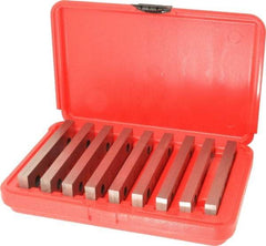 SPI - 18 Piece, 6 Inch Long Parallel Set - 1-3/4 Inch High, 1/4 to 1/4 Inch Thick, 52-58 RC Hardness, Sold as 9 Pair - Eagle Tool & Supply