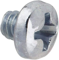 Value Collection - #5-40 UNC, 1/8" Length Under Head Phillips Drive Machine Screw - Pan Head, Grade J82 Steel, Zinc-Plated Finish, Without Washer - Eagle Tool & Supply