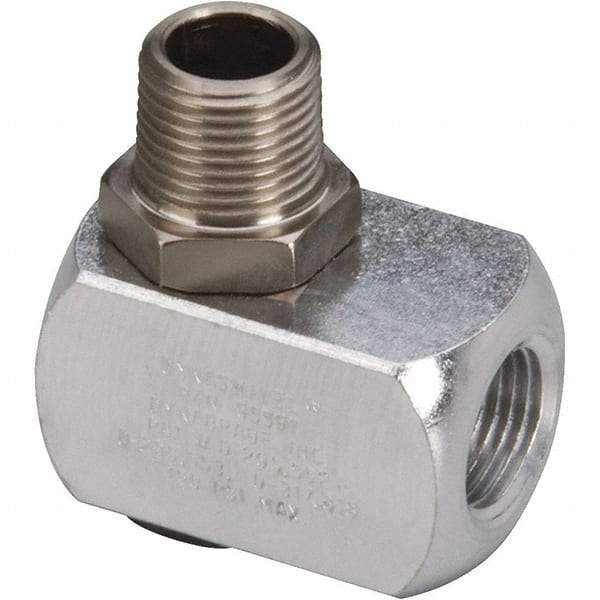 Dynabrade - 3/8 Male NPT Pneumatic Hose Single Pivot Fitting - Aluminum - Eagle Tool & Supply