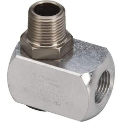 Dynabrade - 3/8 Male NPT Pneumatic Hose Single Pivot Fitting - Aluminum - Eagle Tool & Supply