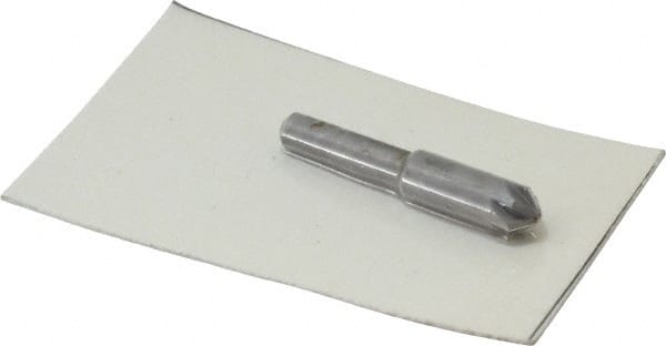 Made in USA - 1/4" Head Diam, 3/16" Shank Diam, 6 Flute 90° High Speed Steel Countersink - Eagle Tool & Supply