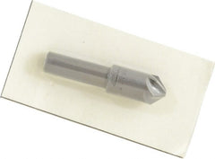 Made in USA - 1/2" Head Diam, 3/8" Shank Diam, 6 Flute 90° High Speed Steel Countersink - Eagle Tool & Supply
