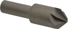 Made in USA - 3/4" Head Diam, 1/2" Shank Diam, 6 Flute 90° High Speed Steel Countersink - Eagle Tool & Supply