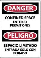 NMC - "Danger - Do Not Enter - Authorized Personnel Only", 14" Long x 10" Wide, Pressure-Sensitive Vinyl Safety Sign - Rectangle, 0.004" Thick, Use for Security & Admittance - Eagle Tool & Supply