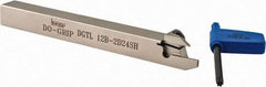 Iscar - External Thread, 0.4724" Max Depth of Cut, 1.9mm Min Groove Width, 120mm OAL, Left Hand Indexable Grooving Cutoff Toolholder - 12mm Shank Height x 12mm Shank Width, DG.. Insert Style, DGT Toolholder Style, Series Do-Grip - Eagle Tool & Supply