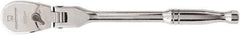 GearWrench - 1/4" Drive Pear Head Ratchet - Full Polish Chrome Finish, 6" OAL, 60 Gear Teeth, Full Polished Handle, Flex Head - Eagle Tool & Supply