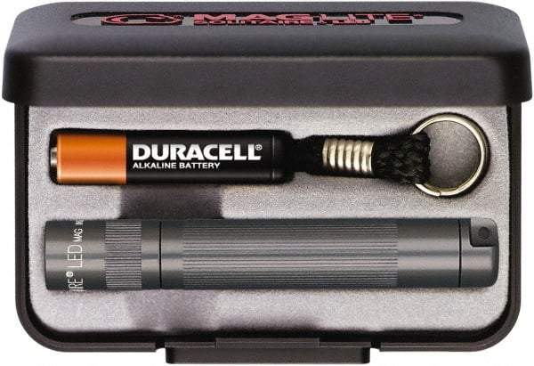 Mag-Lite - Clear LED Bulb, 47 Lumens, Mini Flashlight - Gray Aluminum Body, 1 AAA Alkaline Battery Included - Eagle Tool & Supply
