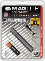 Mag-Lite - Clear LED Bulb, 47 Lumens, Mini Flashlight - Gray Aluminum Body, 1 AAA Alkaline Battery Included - Eagle Tool & Supply