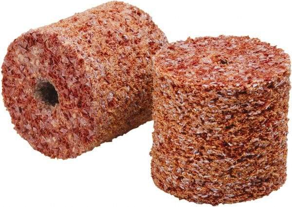 3M - 2" Diam, 1/4" Face Width, 1/4" Center Hole, Coarse Grade, Ceramic Deburring Wheel - Unitized, Hard Density 7 Grade - Eagle Tool & Supply