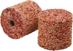 3M - 2" Diam, 1/4" Face Width, 1/4" Center Hole, Coarse Grade, Ceramic Deburring Wheel - Unitized, Hard Density 7 Grade - Eagle Tool & Supply
