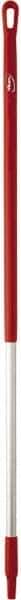 Vikan - 51 x 1-1/4" Aluminum Squeegee Handle - European Threaded Connection, Red - Eagle Tool & Supply