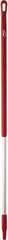 Vikan - 51 x 1-1/4" Aluminum Squeegee Handle - European Threaded Connection, Red - Eagle Tool & Supply